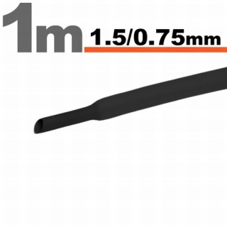 Tub termocontractibilNegru • 1,5 / 0,75 mm ǀ 11019F