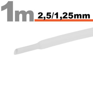 Tub termocontractibilAlb • 2,5 / 1,25 mm ǀ 11020W