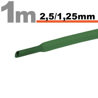 Tub termocontractibilVerde • 2,5 / 1,25 mm ǀ 11020Z