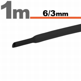 Tub termocontractibilNegru • 6 / 3 mm ǀ 11022F
