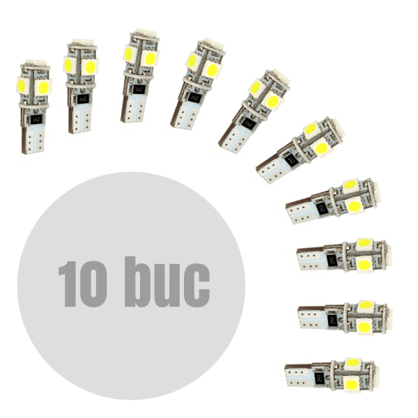Pachet 10 Leduri auto pozitie can-bus T10 3W Carguard