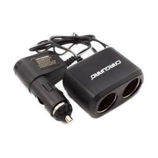 Priza dubla pentru incarcator auto, cu cablu + USB 1A - CARGUARD ǀ USC001