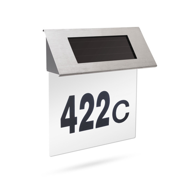 Numar de casa din inox, cu iluminare LED si alimentare solara ǀ 11446B - imagine 2