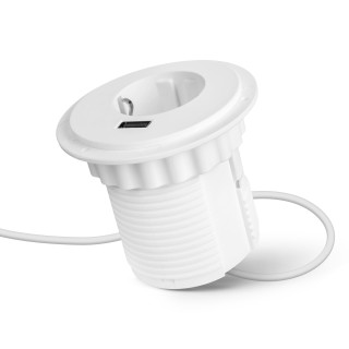 Priza pop-up - priza incorporata + USB - alba ǀ 20461WH