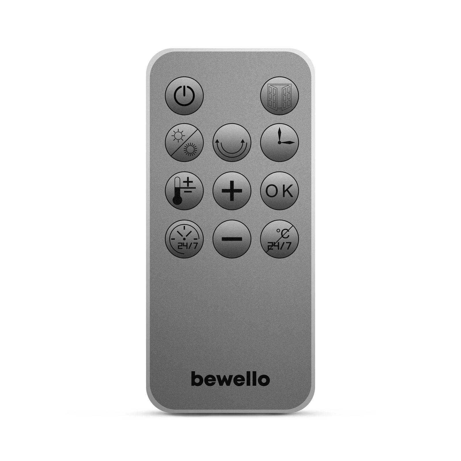 Radiator de perete - 1000/2000W - display LED - 230V - alb - Bewello ǀ BW2101 - imagine 3
