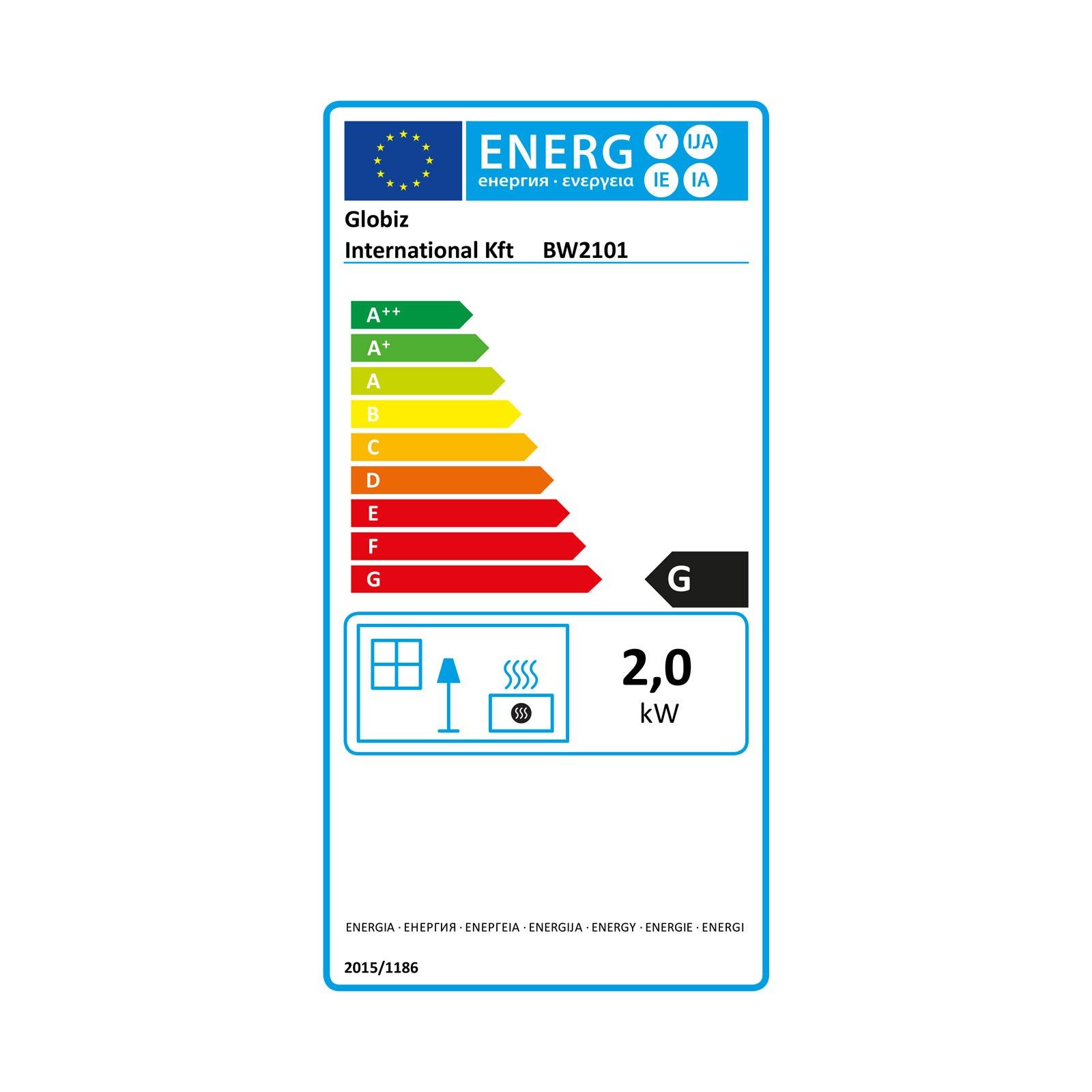 Radiator de perete - 1000/2000W - display LED - 230V - alb - Bewello ǀ BW2101 - imagine 5