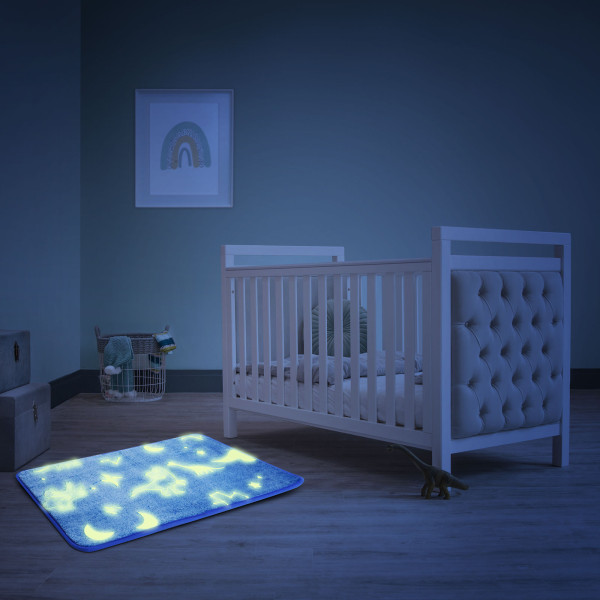 Covor luminos, fosforescent - albastru - 60 x 40 cm ǀ BW2061B