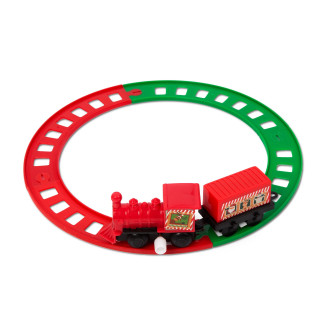 Tren de Craciun - cu cheita - rosu/verde - 20 cm ǀ 58564