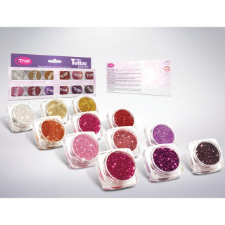 Set pudra cu sclipici - selectie de culori calde ǀ TY50146