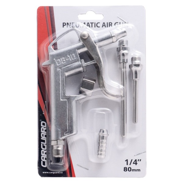 Pistol pneumatic de suflat aer cu duze interschimbabile, 1/4", 16/50/80 mm Carguard ǀ PSA004 - imagine 2