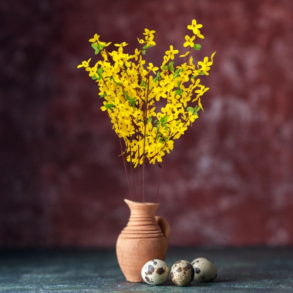 Decor de Paste - forsythia - galben ǀ CMK-9296 - imagine 2