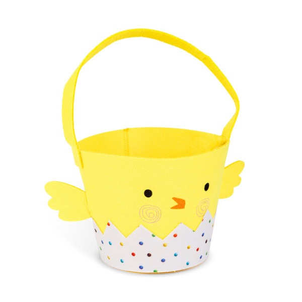 Decoratiune de Paste - pui in cos - 18 x 16 cm - galben ǀ CMK-7831 - imagine 2