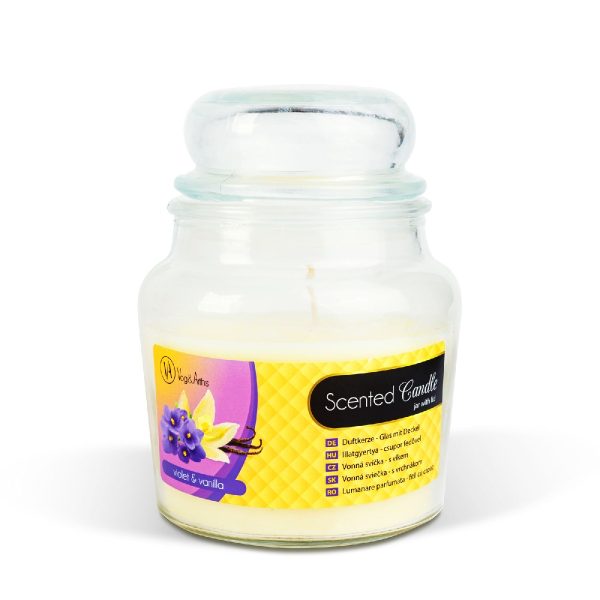 Lumanare parfumata – borcan cu capac – Violet & Vanilla – 310 g ǀ 58805C