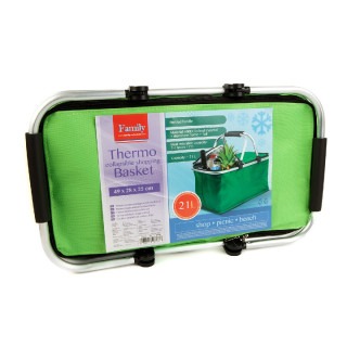 Cos de cumparaturi termoizolant pliabil – 49 x 28 x 25 cm – 21 L – verde ǀ 11549B