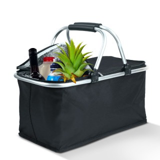Cos de cumparaturi termoizolant pliabil – 49 x 28 x 25 cm – 21 L – negru ǀ 11549A